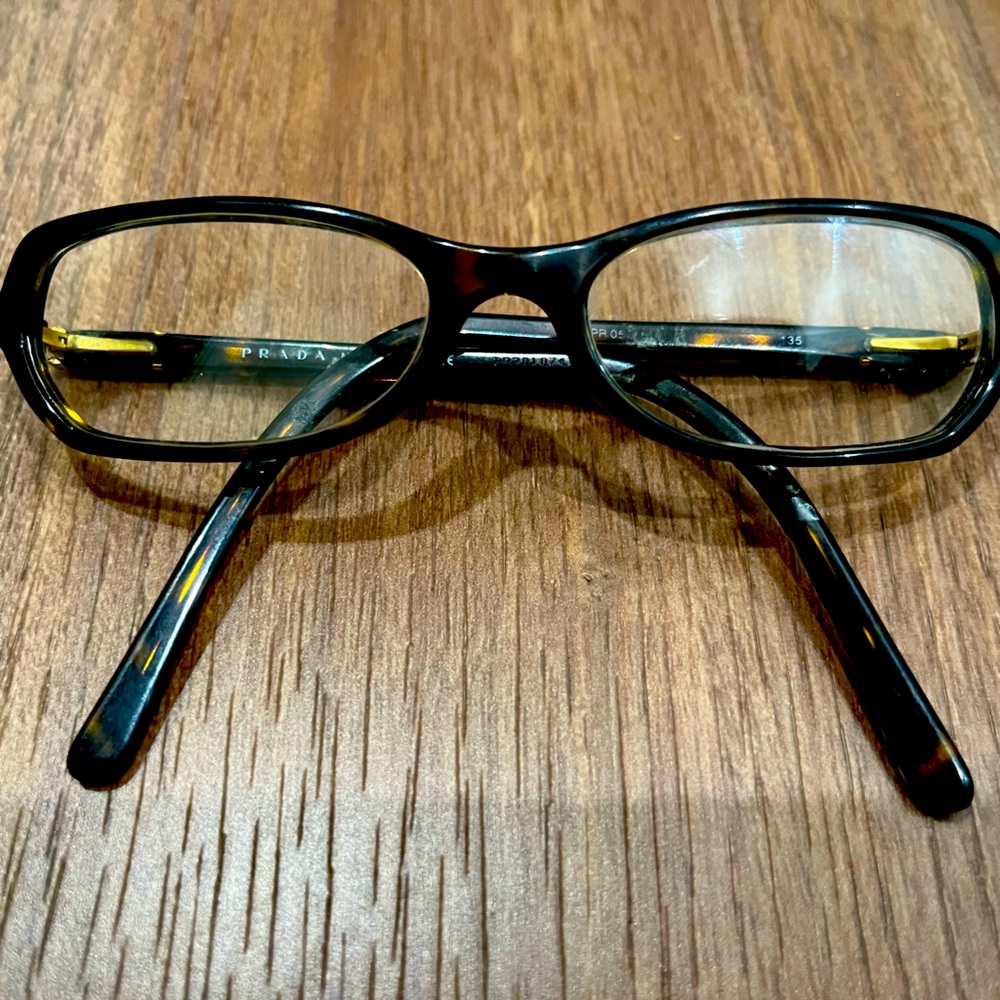 Prada tortoise shell cat eye reading glasses